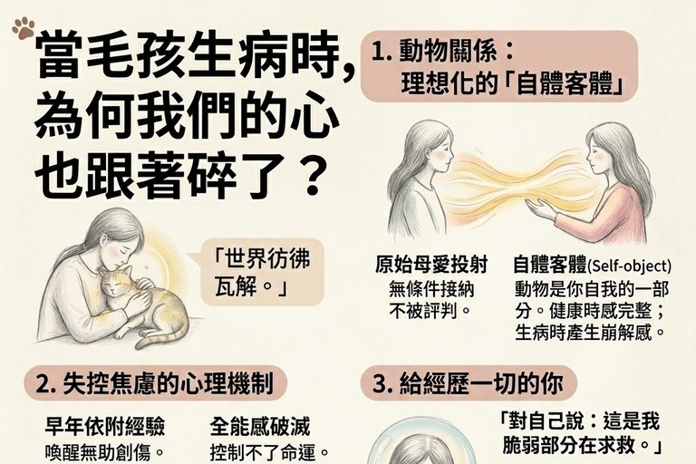 🐾 當毛孩生病時，為何我們的心也跟著碎了？