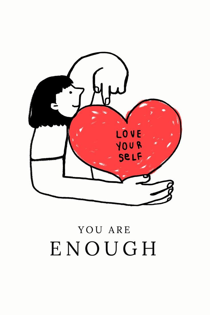 Download premium vector of You are enough template vector woman avatar holding heart self-love campaign by Nunny about heart, cartoon, avatar, design, and illustration 2962589