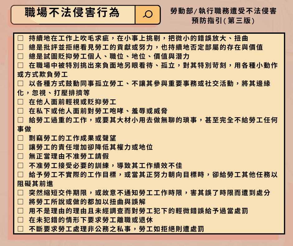 職場不法侵害行為 